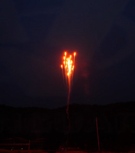 0.8" Single Shot Orange Mine, Display Single Shot Firework, Single Shot Tubes