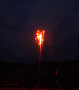 0.8" Single Shot Orange Mine, Display Single Shot Firework, Single Shot Tubes