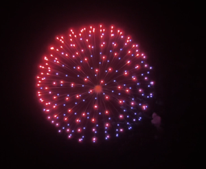 6"Display Shell Blue Crackling Red Magic Ball, 6 Inch Display Shells for All Festivals,professional Shells Fireworks for Sale