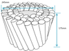EFC-1402-059 360 Degrees Whirlwind Cake 59 shots cylinder cake