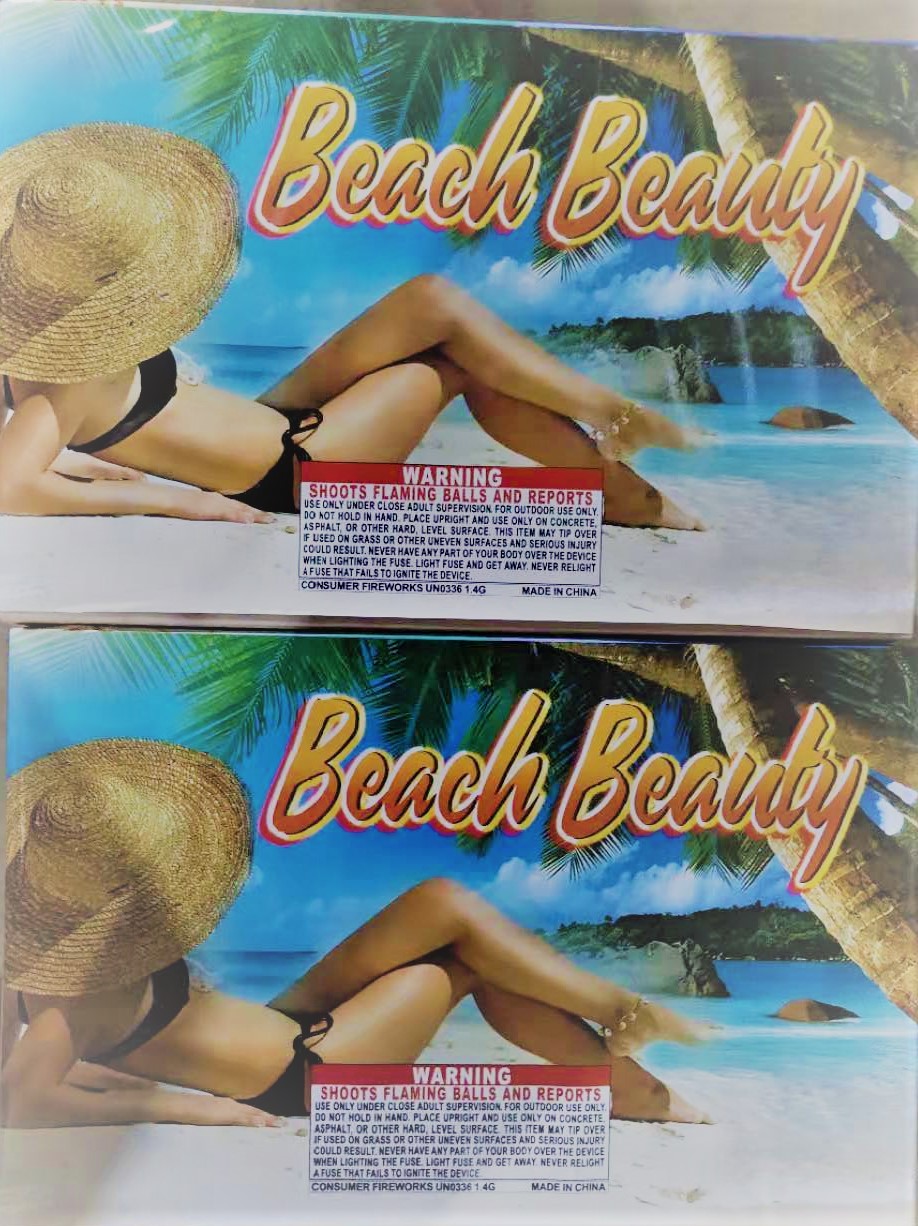 VGN202110 Beach Beauty 40 Shots Rectangle Shape Cake