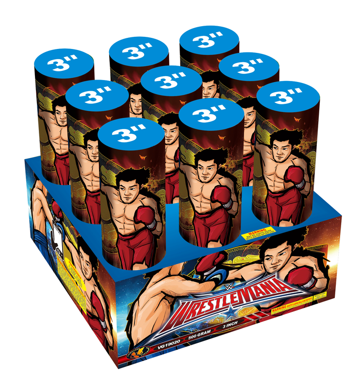 VG19020 Wrestle Mania 2 Inch 9 Shots Cake