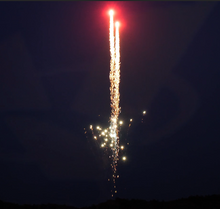 0.8" Single Shot Purple coconut tail with white strobe mine, Display Single Shot Firework, Single Shot Tubes