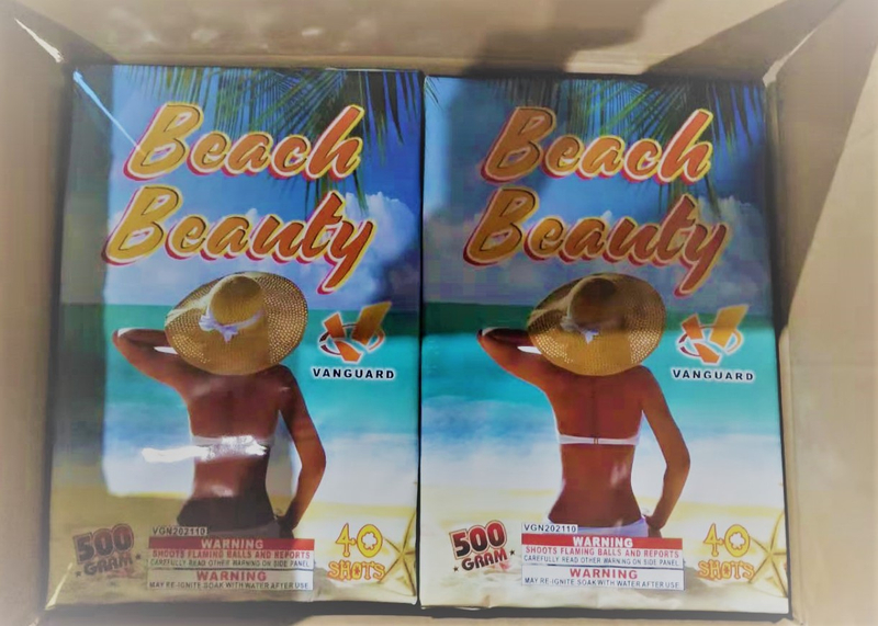 VGN202110 Beach Beauty 40 Shots Rectangle Shape Cake